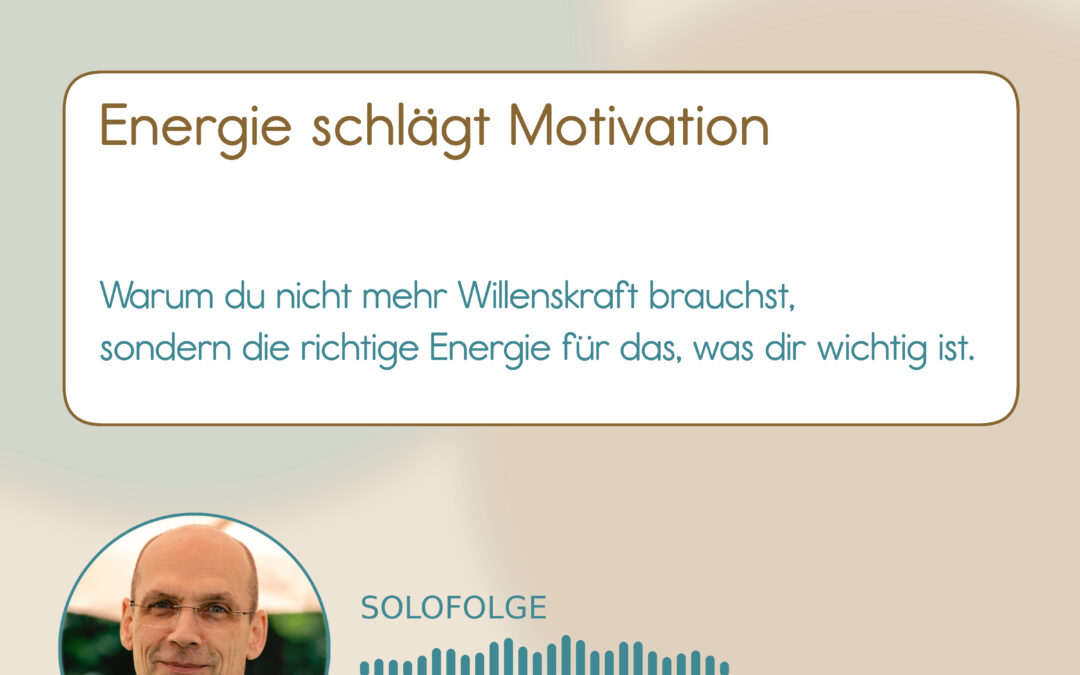 Energie schlägt Motivation: Warum Unternehmer mehr Kraft statt mehr Disziplin brauchen (Podcast 01-018; Haye Hösel)