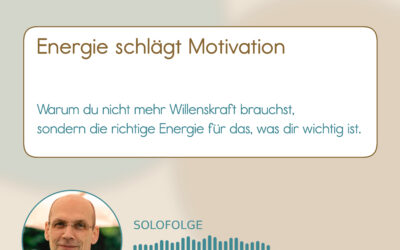 Energie schlägt Motivation: Warum Unternehmer mehr Kraft statt mehr Disziplin brauchen (Podcast 01-018; Haye Hösel)