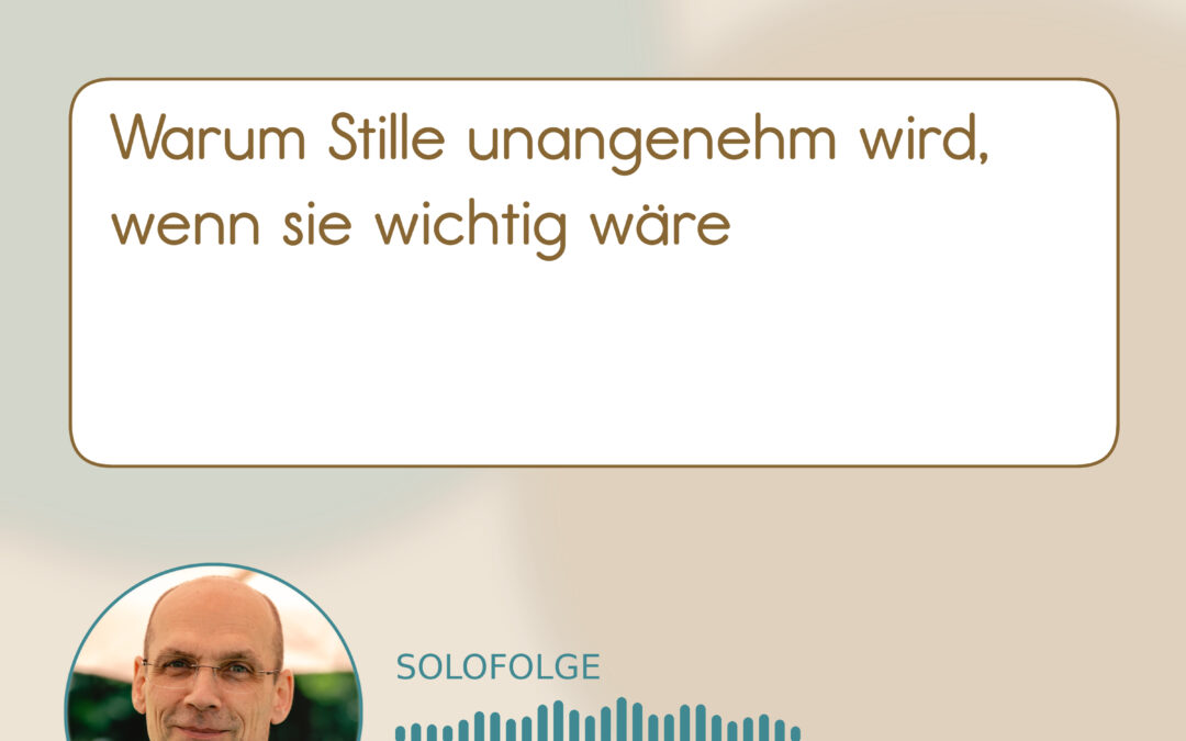 Warum Stille für Unternehmer:innen so unangenehm und so wertvoll ist (Podcast 01-019; Haye Hösel)
